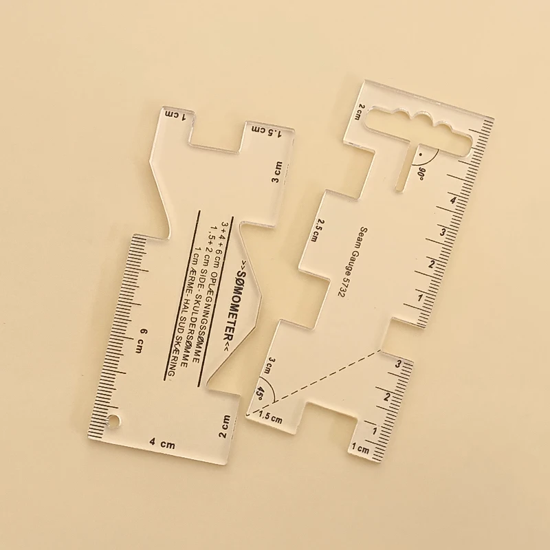 Seam Gauge Metal - 2/1pcs Precision Seam Measuring Gauge Acrylic