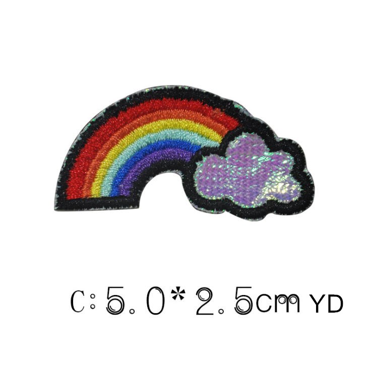 10 Pcs Rainbow Embroidered Pat - Sewing Id review and price