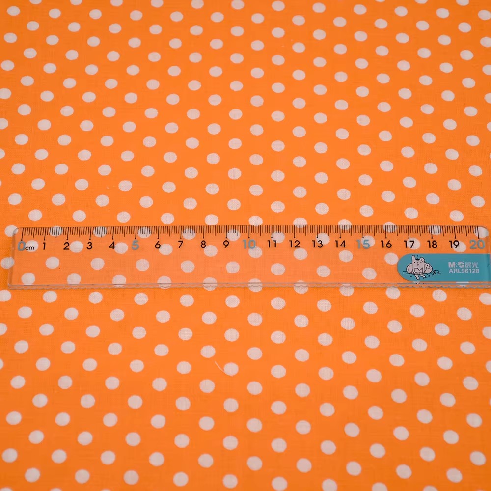 50X150CM White Orange Polka Do - Sewing In Textile review and price