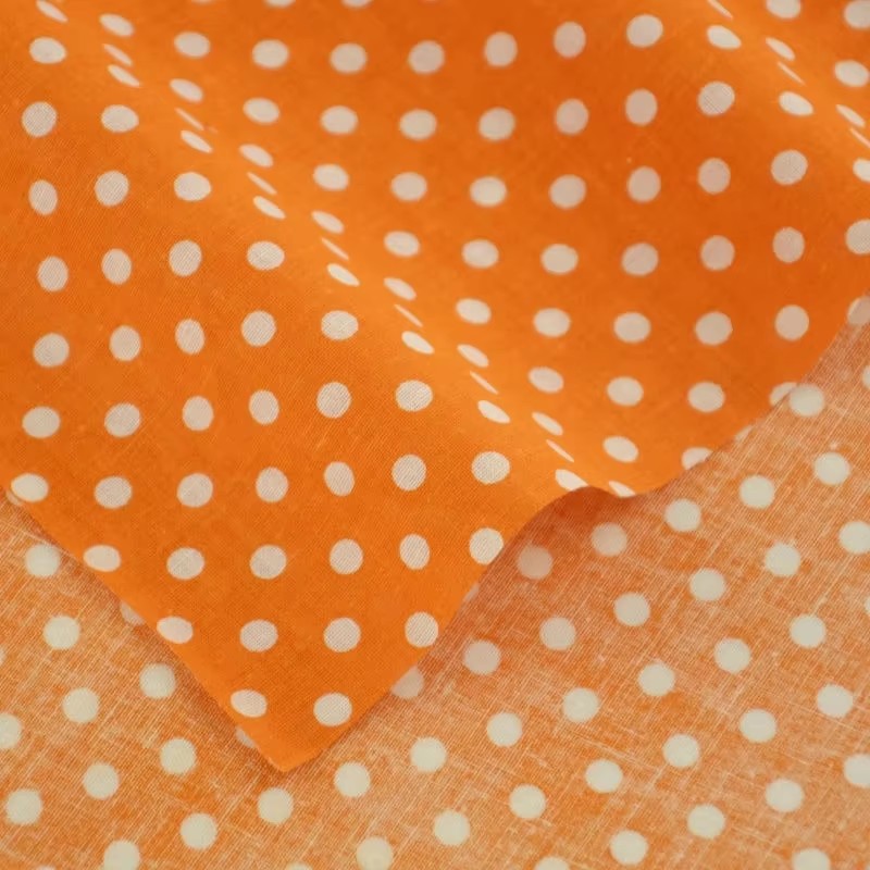 50X150CM White Orange Polka Do - Sewing In Textile review and price