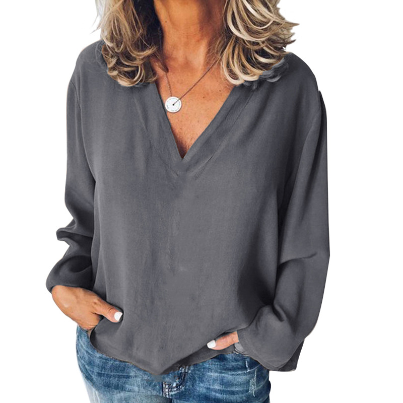Women's Stitching Shirt Loose  - Sewing V review and price