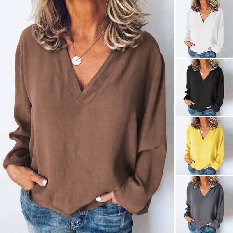 Women's Stitching Shirt Loose  - Sewing V review and price