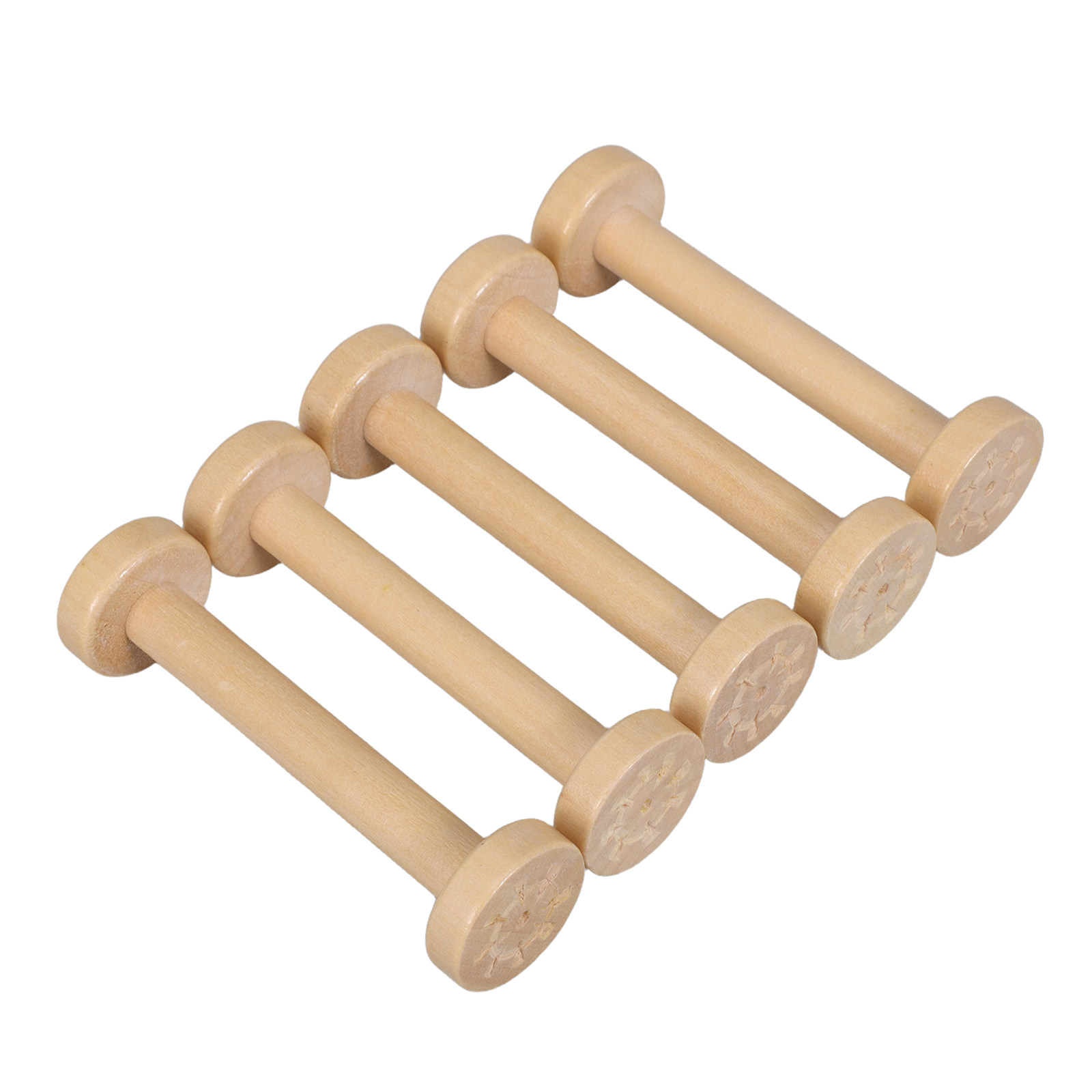 5Pcs Wooden Spools Natural Vin - Sewing In Textile review and price