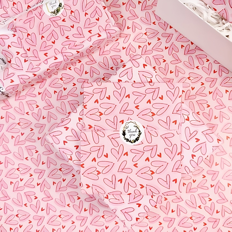 50 Sheets Bright Pink Heart Ti - Pattern Tissue Paper review and price