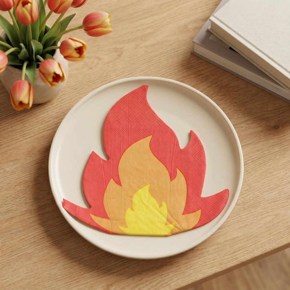 20PCS Unique Shape Flame Napki - Pattern Tissue Paper review and price