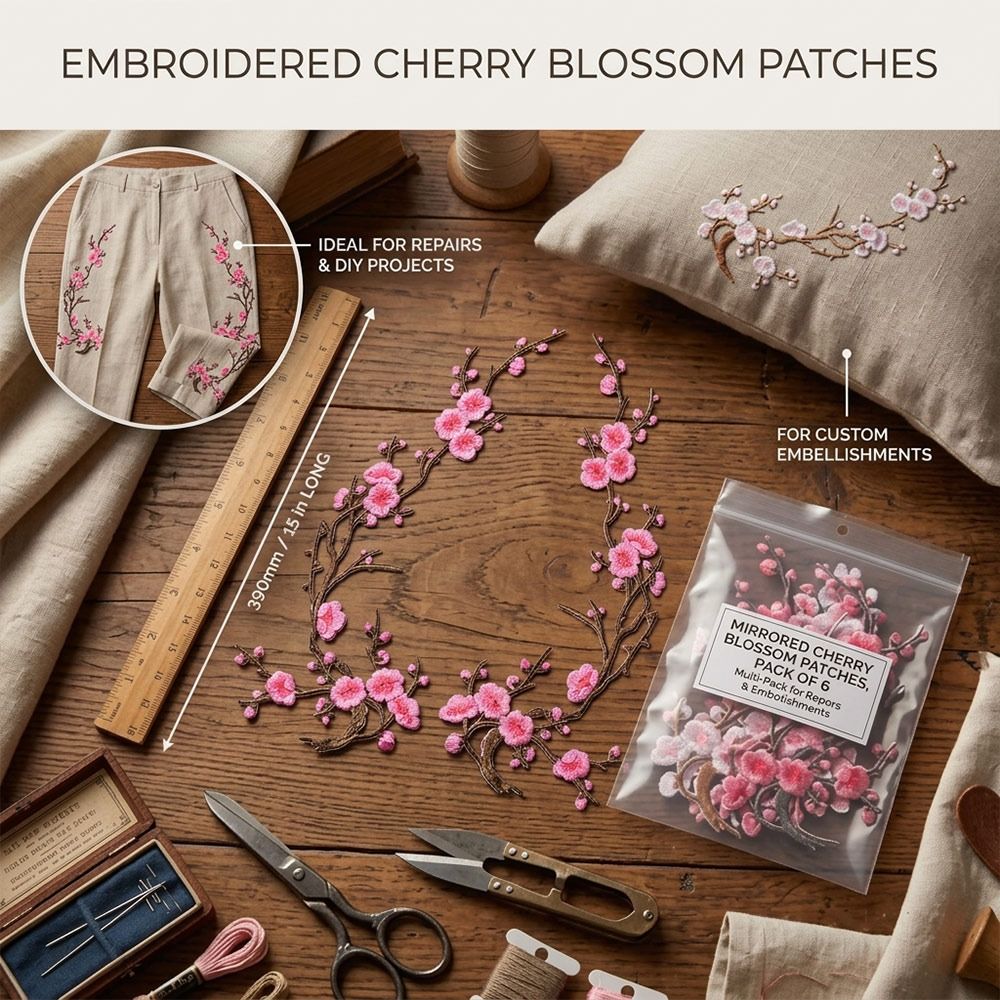 DIY Cherry Blossom Iron On Pat - Sewing In Textile review and price