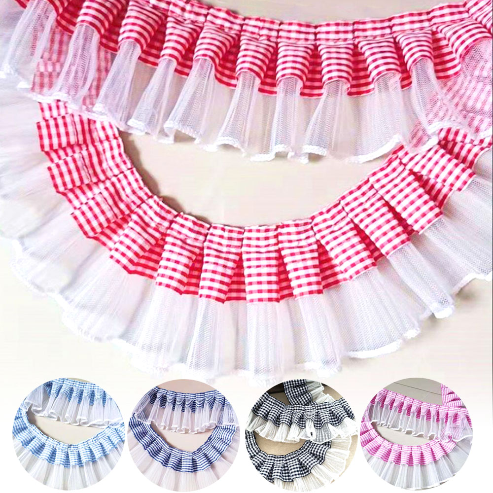 7CM Wide Plaid Pleated Cloth T - Textile And Sewing Supply review and price