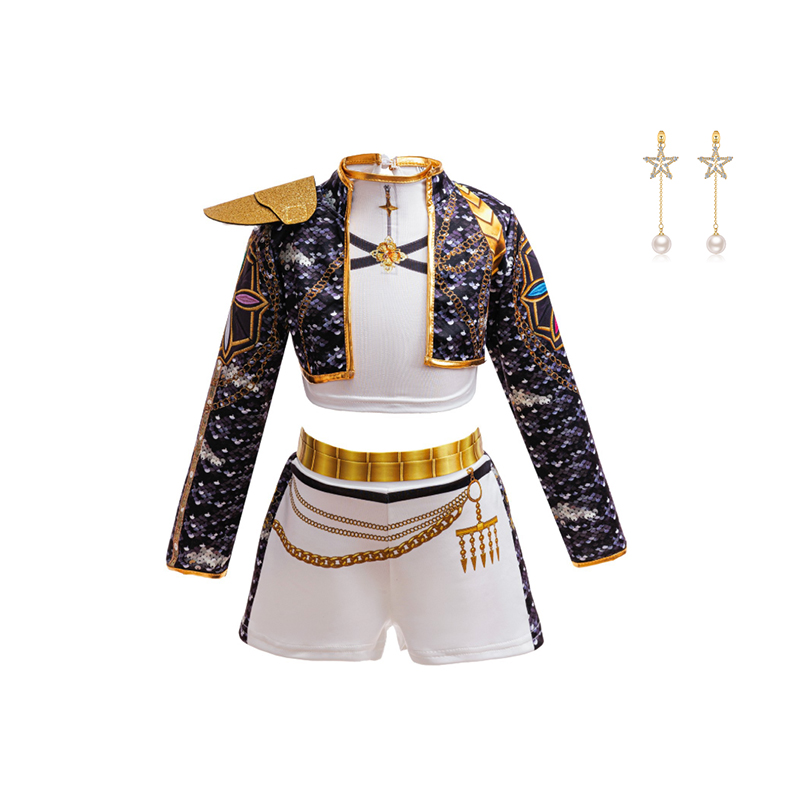 Girls Hip‑Hop 3D Print Gold Tr - Sewing Jackets review and price