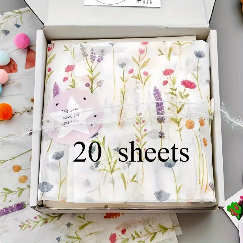 20 Sheets Lavender Print Gift  - Pattern Tissue Paper review and price